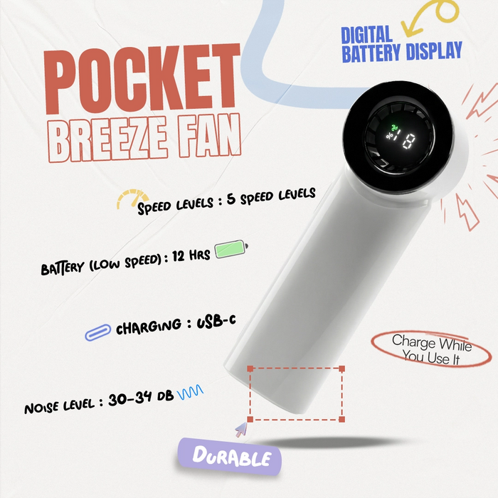 Pocket Breeze Fan